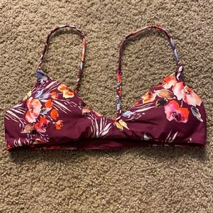 Billabong Floral Bathing Suit Top - Size S